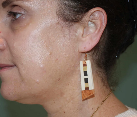 Earrings.. English yew and holly handmade earring with sterling silver or rose gold hypoallergenic hooks