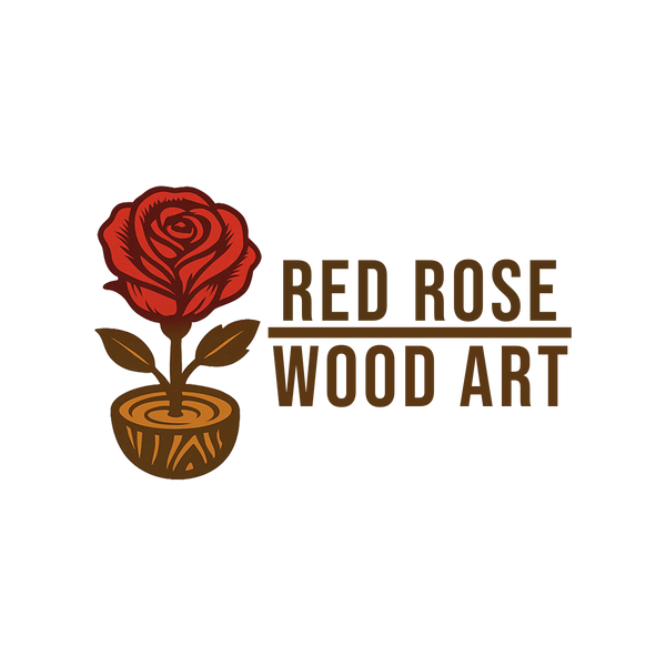 Red Rose Wood Art UK
